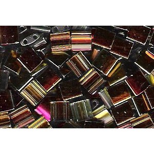 Miyuki Tila Special Plating Beads 5mm transparent Amber Jewel Copper Rose TL4551 ca 7,2gr