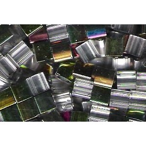 Miyuki Tila Special Plating Beads 5mm Crystal Iridescent Chrome TL4552 ca 7,2gr