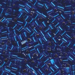 Miyuki Würfel Beads, Cube, Square Beads 4mm 0019 transparent silverlined Sapphire Blue 20gr