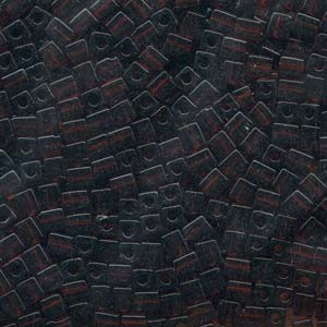 Miyuki Würfel Beads, Cube, Square Beads 4mm 0134 transparent dark Brown 25gr