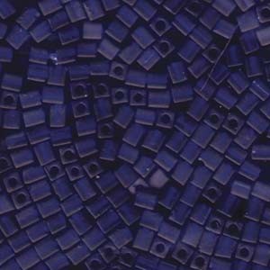 Miyuki Würfel Beads, Cube, Square Beads 4mm 0151F transparent matt Dark Cobalt 20gr