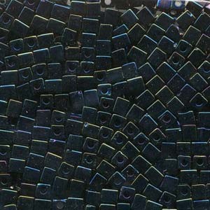 Miyuki Würfel Beads, Cube, Square Beads 4mm 0452 metallic rainbow Midnight Blue 20gr