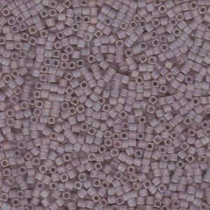 Miyuki Würfel Beads, Cube, Square Beads 1,8mm 0142FR transparent rainbow matt Amethyst 12gr