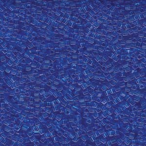 Miyuki Würfel Beads, Cube, Square Beads 1,8mm 0150 transparent Sapphire Blue 12gr