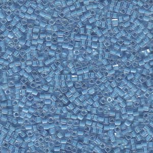 Miyuki Würfel Beads, Cube, Square Beads 1,8mm 0221 insinde colorlined Sky Blue 12gr