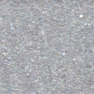 Miyuki Würfel Beads, Cube, Square Beads 1,8mm 0250 transparent rainbow Clear 12gr