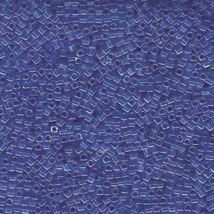 Miyuki Würfel Beads, Cube, Square Beads 1,8mm 0261 transparent rainbow Blue Violet 12gr