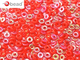 O-Beads 2x4mm 2493200-28701 rainbow opaque Red  ca 8,1gr