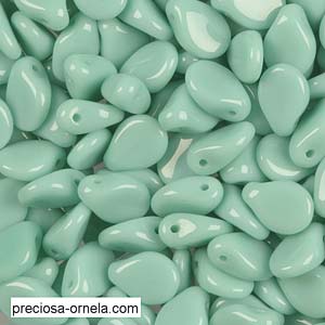 Preciosa PIP Beads 5x7mm 63130 Opaque Turquoise ca 60 Stück