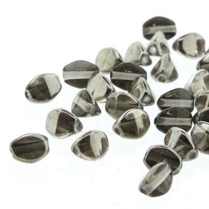 Pinch Beads 5x3mm Crystal Chrom 50 Stück