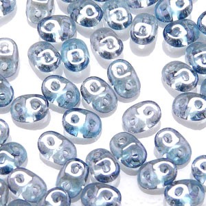 SuperDuo Perlen 2,5x5mm Crystal Luster Blue DU0500030-14464 ca 24gr