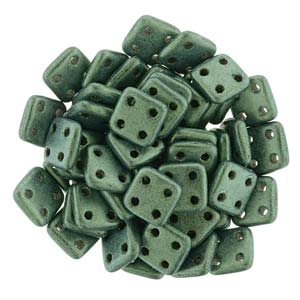 Quadratile Beads metallic suede  light Green ca 10 gr
