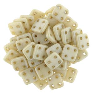 Quadratile Beads opaque luster Champagne ca 10 gr
