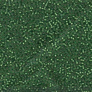 Miyuki Rocailles Beads 1,5mm 0016F matt silverlined Green ca 11gr