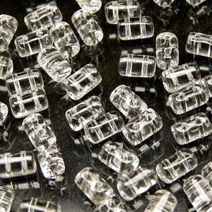 Rulla Beads 3x5mm Crystal ca 10gr