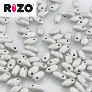 Rizo Glasperlen 2,5x6 mm matt Crystal Full Labrador ca 25gr