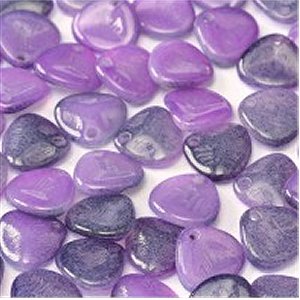 Rose Petal Beads 8x7mm 02010-95501 Alabaster Funky Purple ca 80 Stück