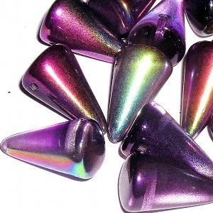 Spikes Glasperlen 18x12mm Magic Lilac 6 Stück