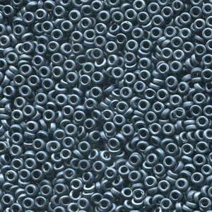 Miyuki Spacer Beads 3X1,3mm matt Blue Grey ca 10 gr