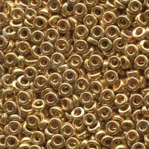 Miyuki Spacer Beads 2,2X1mm galvanized Gold ca 10 gr