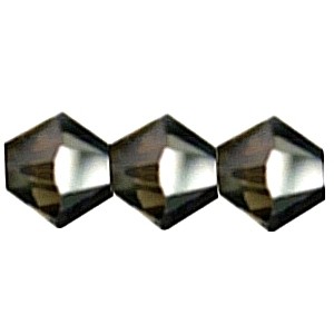 Swarovski Elements Perlen Bicones 6mm Crystal Silver Night 25 Stück