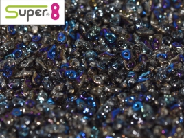 Super8®-Beads 2,2x4,7mm Crystal Azuro ca 10 g