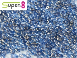 Super8®-Beads 2,2x4,7mm Crystal GT Cerulean Blue ca 10 g