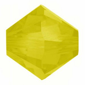 Swarovski Elements Perlen Bicones 4mm Yellow Opal AB 100 Stück