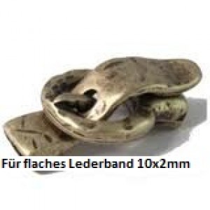 Magnetverschluss Gürtelschnalle 37x21mm für 10x2mm Lederband Altgold