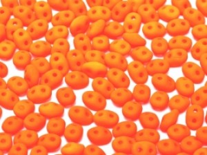 SuperDuo Perlen 2,5x5mm Neon Bright Orange DU0525122-86 ca 24gr